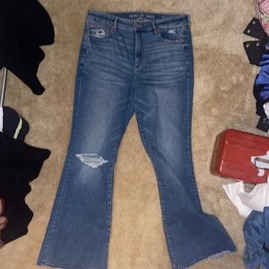 American Eagle hi-rise flare jeans